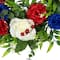 24" Carnation & Rose Artificial Americana Wreath